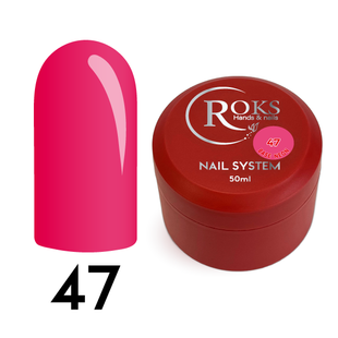 Cover Base - Без ТРО ROKS 50ml. №47 - Неонова яскраво-рожева з малиновим відтінком CBR50047 фото