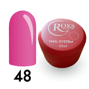 Cover Base - Без ТРО ROKS 50ml. №48 - Неонова яскрава Barbie рожева CBR50048 фото