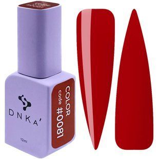 Гель лак DNKa, 12 ml Color #0081 - Класичний червоний GPDC0081 фото