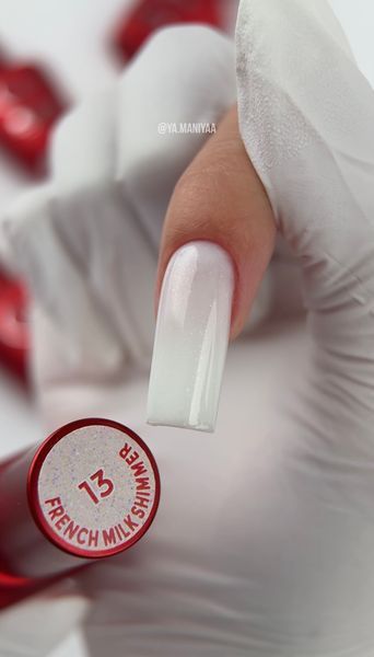 Cover Base - Без ТРО ROKS 8ml. №13 - Молочно-біла із золотим шимером CBR8013 фото
