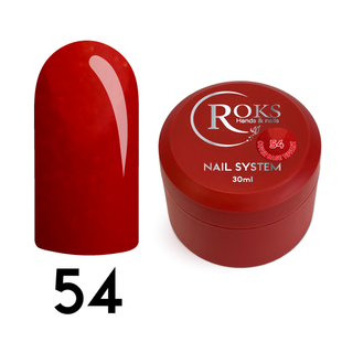 Cover Base - Без ТРО ROKS 30ml. №54 - Класична червона із золотим шимером CBR30054 фото
