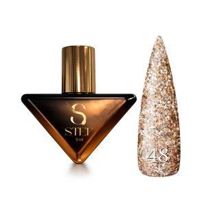 Гель лак - Без ТРО Steffani Color Gel polish №48 (9мл) - Золоті блискітки SGP09-48 фото