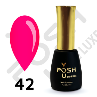 Гель лак - Без ТРО YOU POSH (7 ml). №42 - Яскравий неоновий рожево-малиновий colorposh42 фото