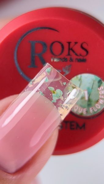 Гель з сухоцвітом ТМ "ROKS" Boutigue Flowers 5 g №1 - Зелений FLOWR1 фото
