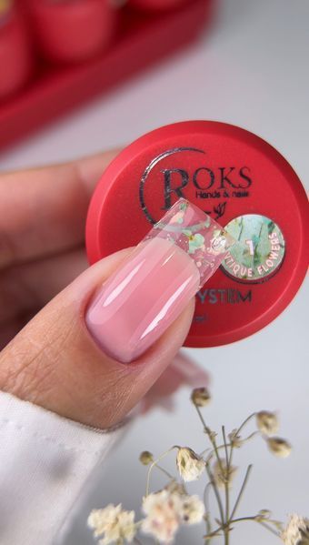 Гель з сухоцвітом ТМ "ROKS" Boutigue Flowers 5 g №1 - Зелений FLOWR1 фото