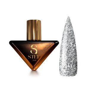 Гель лак - Без ТРО Steffani Color Gel polish №49 (9мл) - Срібні блискітки SGP09-49 фото