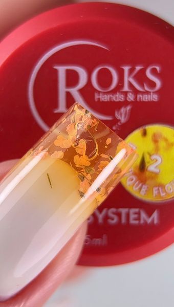 Гель з сухоцвітом ТМ "ROKS" Boutigue Flowers 5 g №2 - Жовтий FLOWR2 фото