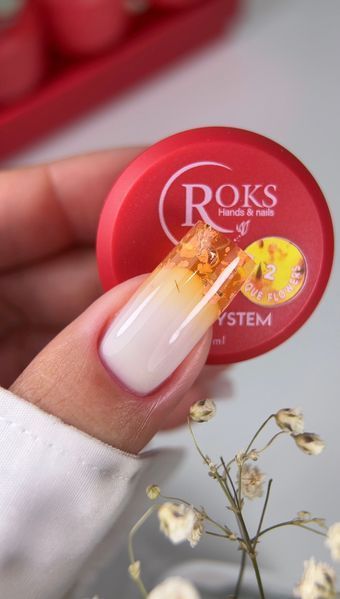 Гель з сухоцвітом ТМ "ROKS" Boutigue Flowers 5 g №2 - Жовтий FLOWR2 фото