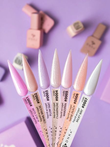 Liquid Acrygel DNKa, (12 ml). #0001 - Рожевий з шимером LAD0001 фото