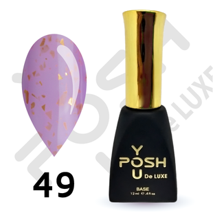 Cover Base - Без ТРО YOU POSH 12 ml. №49 - Лавандова з золото поталлю baseposh12049 фото