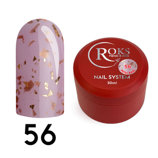 Cover Base - Без ТРО ROKS 30ml. №56 - Темна бежеваіз золотою поталлю CBR30056 фото