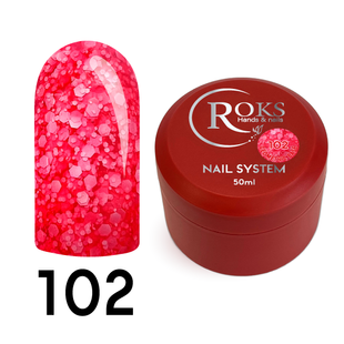 Cover Base - Без ТРО ROKS 50ml. №102 - Фіолетова із пластівцями CBR50102 фото