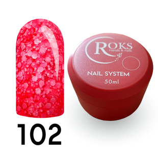 Cover Base - Без ТРО ROKS 50ml. №102 - Фіолетова із пластівцями CBR50102 фото