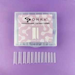 Верхні форми DNKa' Top Nail Forms Square Sharp, 120pcs FDNKASH фото