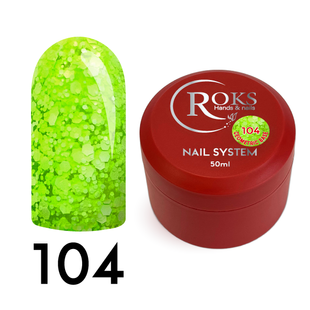 Cover Base - Без ТРО ROKS 50ml. №104 - Салатова із пластівцями CBR50104 фото