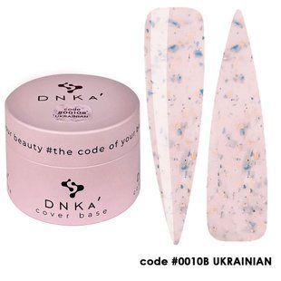 DNKa Cover Base, (30 ml). #0010B' Ukrainian - Світло-рожева із жовто-блакитною поталлю DNKA0010B-30 фото