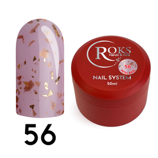 Cover Base - Без ТРО ROKS 50ml. №56 - Темна бежеваіз золотою поталлю CBR50056 фото