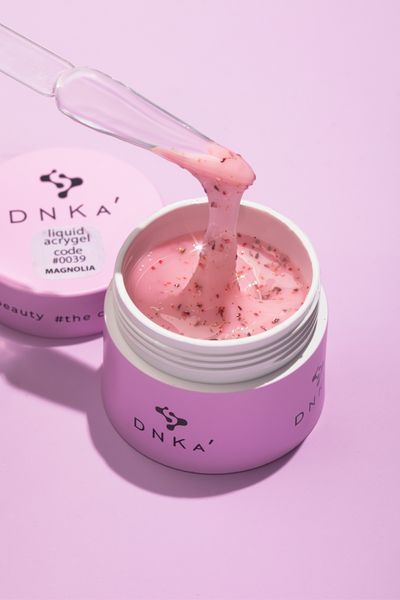 DNKa' Liquid Acrygel (15 ml). #0039 - Рожевий з рожевими сухоцвітами LAD0039-15 фото