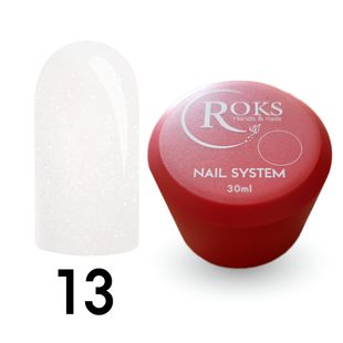 Cover Base - Без ТРО ROKS 30ml. №13 - Молочно-біла із золотим шимером CBR30013 фото