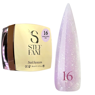Light Acryl Gel Steffani 30 ml (Рідкий Акрил гель) №16 - Ніжно-лавандовий з шимером steflightacryl30-16 фото