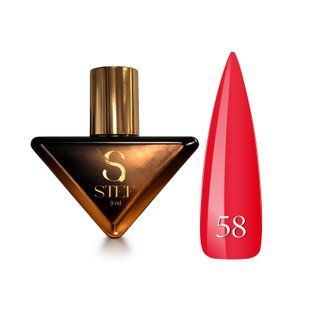 Гель лак - Без ТРО Steffani Color Gel polish №58 (9мл) - Неоновий кораловий SGP09-58 фото