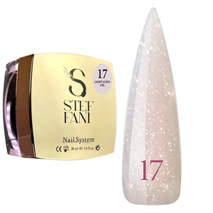 Light Acryl Gel Steffani 30 ml (Рідкий Акрил гель) №17 - Ніжно-бежевий з шимером steflightacryl30-17 фото