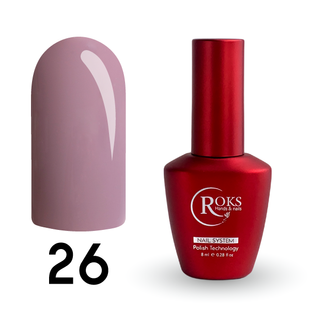 Cover Base - Без ТРО ROKS 8ml. №26 - Темна світло-бузкова CBR8026 фото