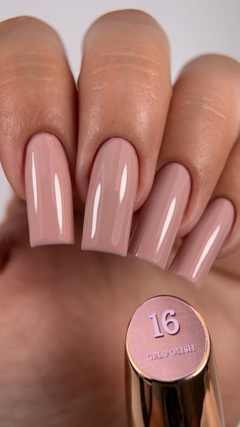 Гель лак - Без ТРО Steffani Color Gel polish №16 (9мл) - Бежево-рожевий з шимером SGP09-16 фото