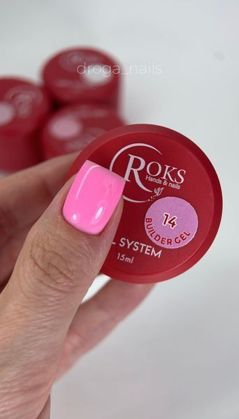 Builder Gel ROKS 30 мл №14 - Яскраво-рожевий BGELR3014 фото