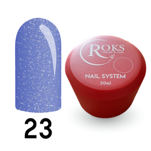 Cover Base - Без ТРО ROKS 30ml. №23 - Волошкова із срібним шимером CBR30023 фото