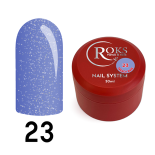 Cover Base - Без ТРО ROKS 30ml. №23 - Волошкова із срібним шимером CBR30023 фото