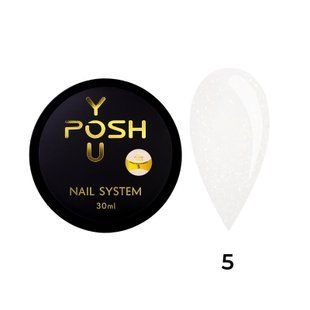 Cover Base - Без ТРО YOU POSH (30 ml). №5 - Молочно-біла з золотим шимером baseposh30005 фото