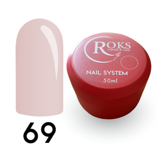Cover Base - Без ТРО ROKS 50ml. №69 - Світла ніжно-рожева із сріблястим шимером CBR50069 фото